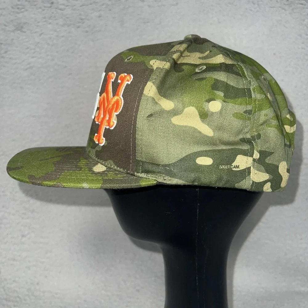 DSNY New York Mets Embroidered Camo Camouflage Hat Cap Sanitation Snapback MLB
